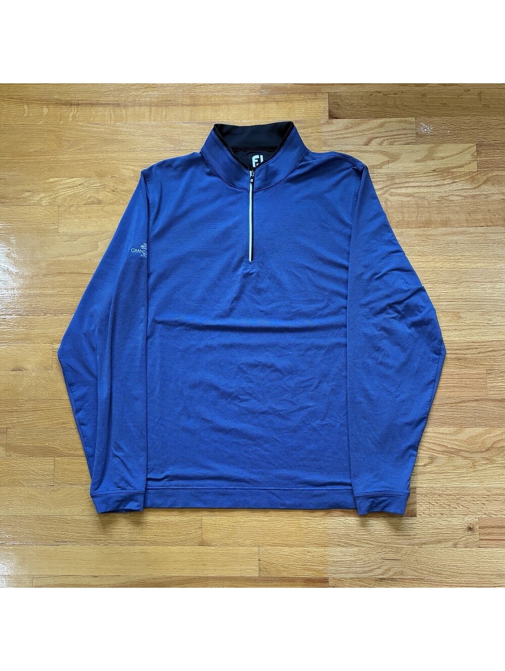 FootJoy Grand Haven Golf Club Blue Quarter Zip Golf Pullover Men’s Large Apparel